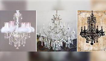 Various types of chandeliers