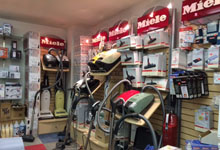 Miele vacuums on display